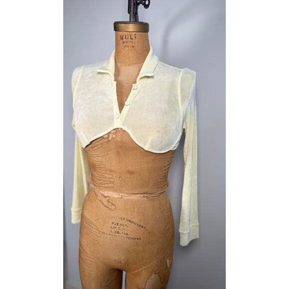 Mirror Palais Underwire Crop Top - White Corset-Inspired Bustier (XS) - Picture 8 of 10